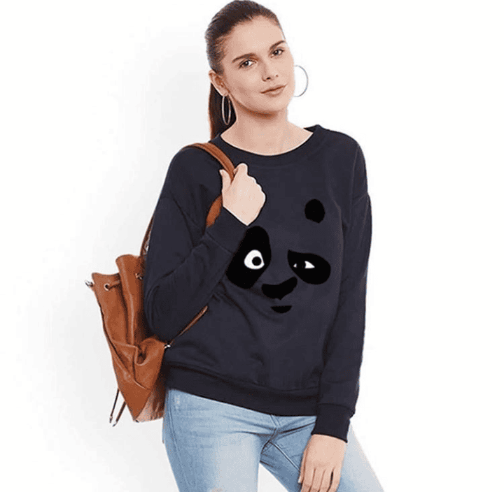 Panda Face Funky Sweatshirt Panda Face Funky Sweatshirt